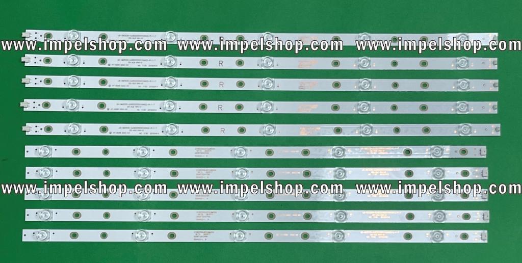 Led backlight strip for tv PHILIPS 55" set 10pcs , 5pcs X LB-GM3030-GJ0D22555X10AN22-L-1-H LED 5LED & 5pcs X LB-GM3030-GJ0D22555X10AN22-R-1-H LED 5LED , ORIGINAL PART NUMBER : 996592001080
