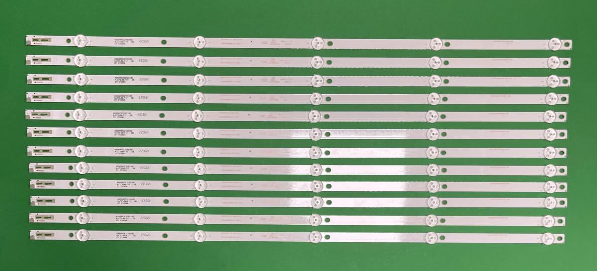 Led backlight strip for tv PHILIPS / MANTA 65" set 12SZT X K650WDC2 A1 / 4708-K65WDC-A1113N21 , 5LED , 6V , 666MM