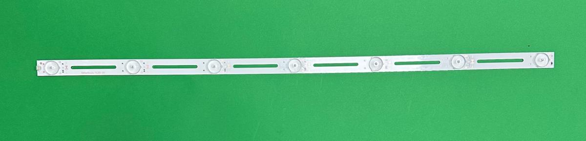 Led backlight strip for tv UNIVERSAL 7LED , VOLTAGE : 3V , LENGTH : 590MM , WIDTH : 17MM , the strip can be cut into single segments with one diode and a lens ,