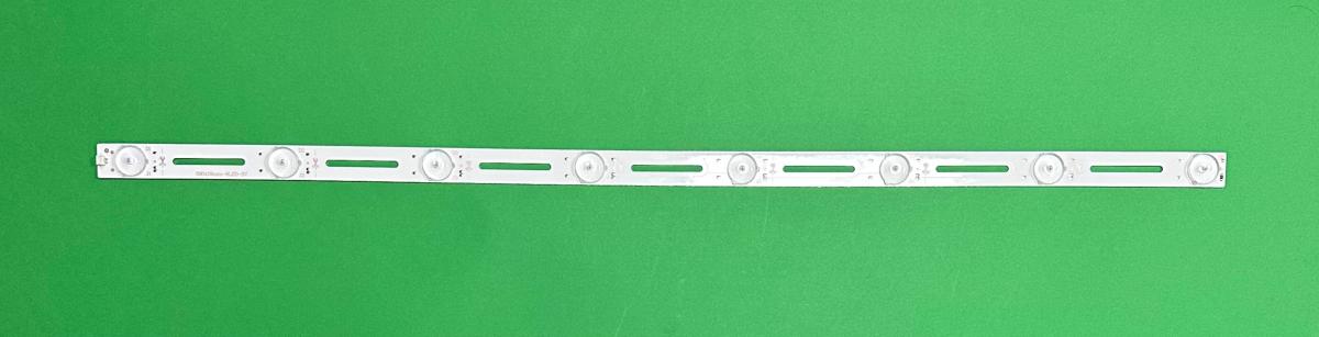 Led backlight strip for tv UNIVERSAL 8LED , VOLTAGE : 3V , LENGTH : 590MM , WIDTH : 17MM , the strip can be cut into single segments with one diode and a lens ,